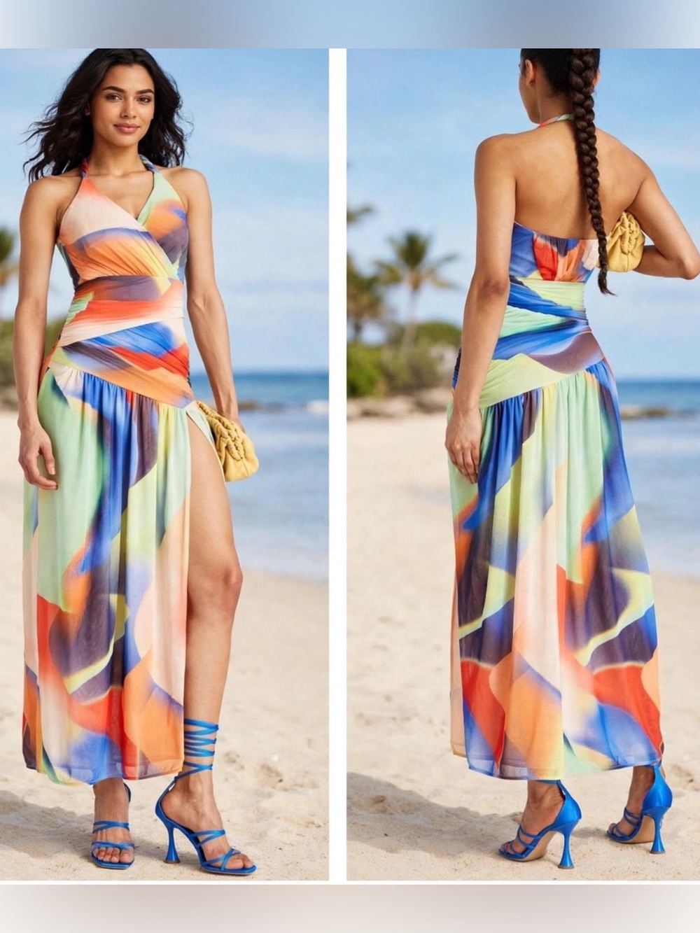 Nicholas Bristol Multicolor Halter Dress size 8